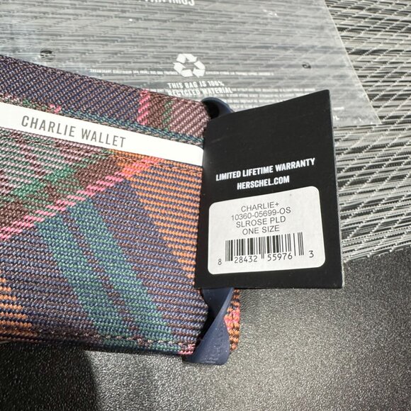 Herschel Wallet Charlie Silrose Plaid - Picture 3 of 3